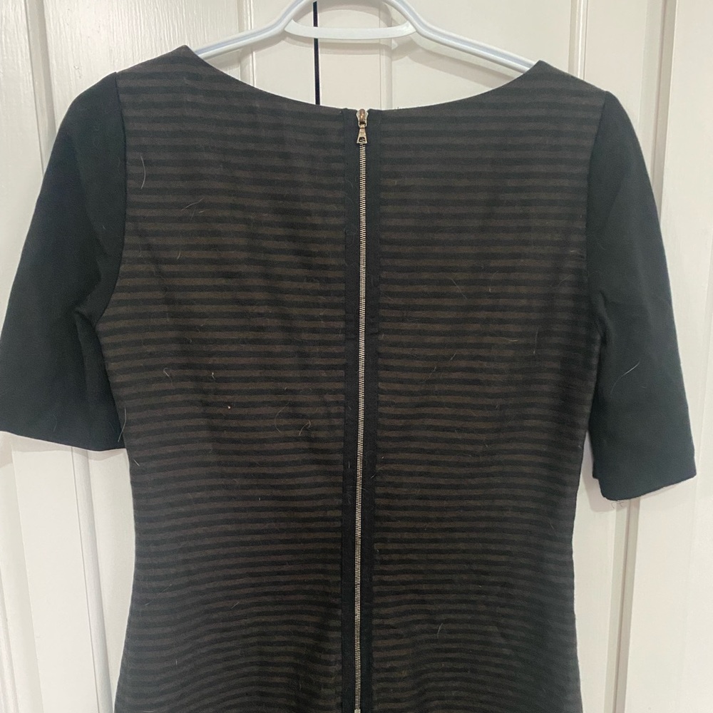 Judith and Charles size 4 brown and black striped sheath dress